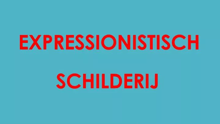 expressionistisch schilderij