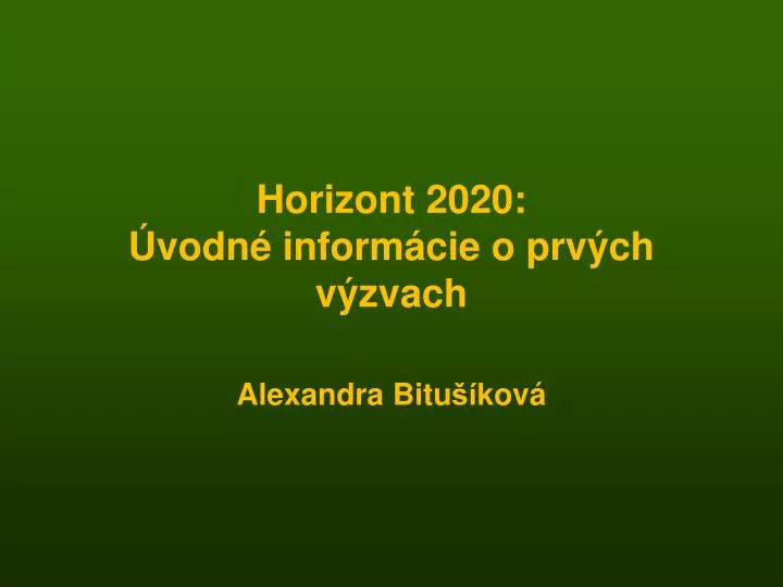 horizont 2020 vodn inform cie o prv ch v zvach