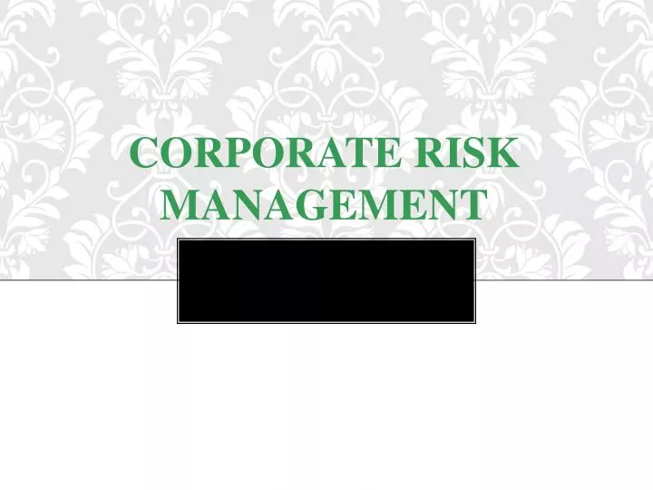 corporate risk management