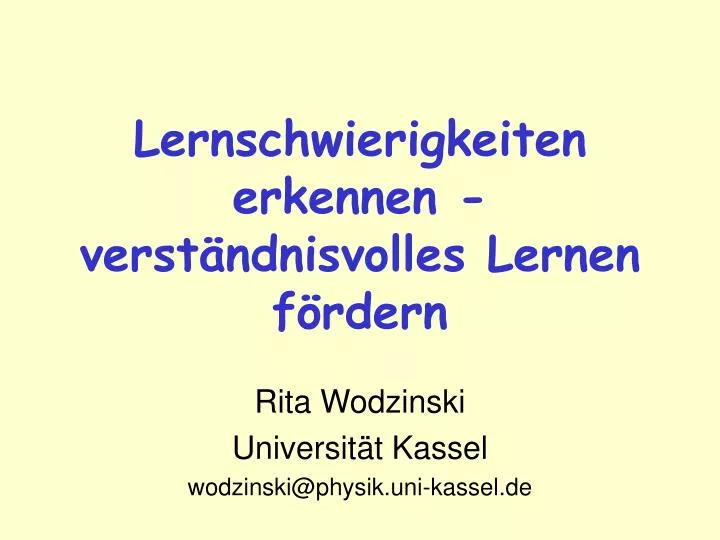 lernschwierigkeiten erkennen verst ndnisvolles lernen f rdern