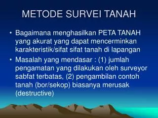 metode survei tanah