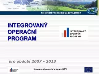 integrovan opera n program pro obdob 2007 2013