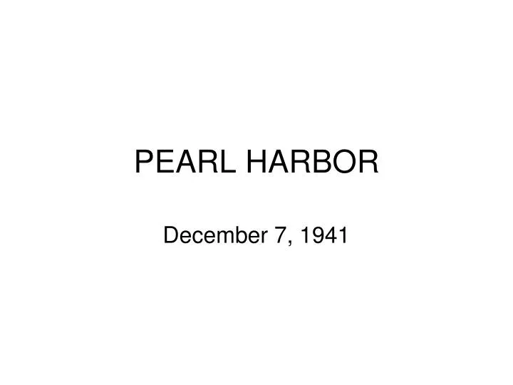 pearl harbor