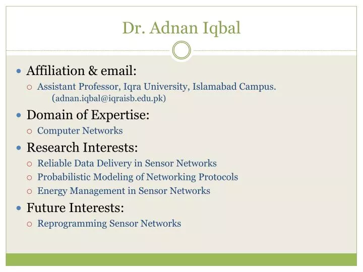 dr adnan iqbal