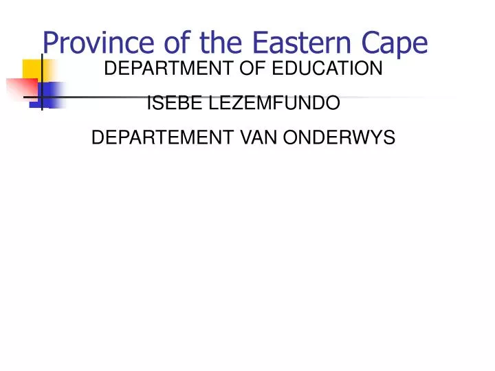 province of the eastern cape