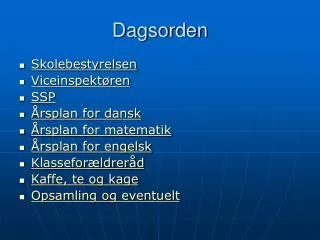 dagsorden