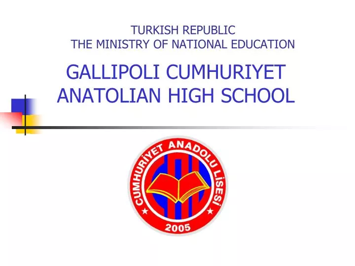 turkish republic the ministry of national education