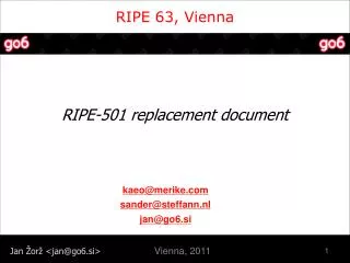 RIPE 63, Vienna