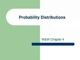 Probability Distributions