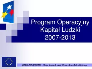 Program Operacyjny Kapitał Ludzki 2007-2013