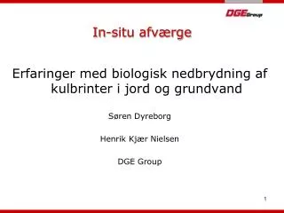 in situ afv rge