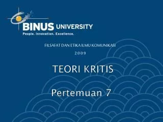 teori kritis pertemuan 7
