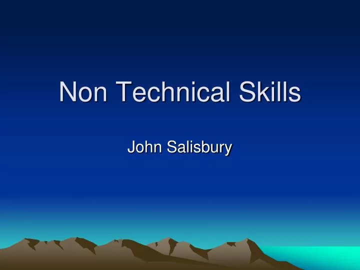 non technical skills