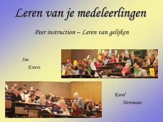leren van je medeleerlingen