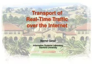 Transport of Real-Time Traffic over the Internet