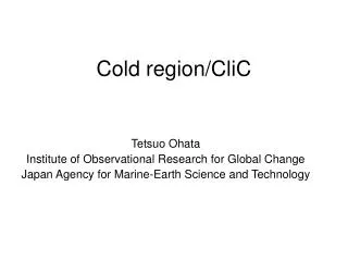 Cold region/CliC