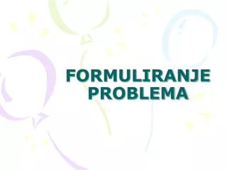 formuliranje problema