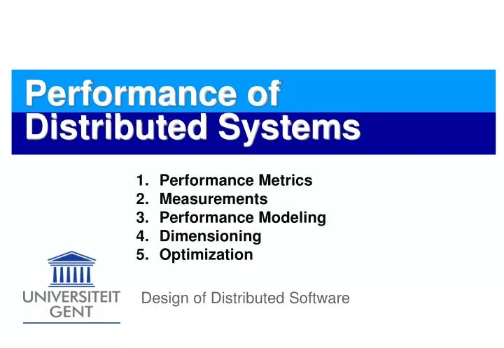 performance of distributed systems