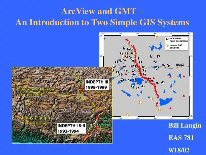 arcview and gmt an introduction to two simple gis systems