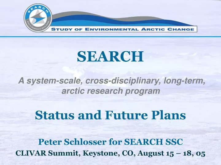 search a system scale cross disciplinary long term arctic research program