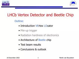 LHCb Vertex Detector and Beetle Chip