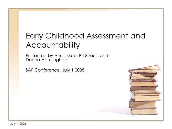 early childhood assessment and accountability