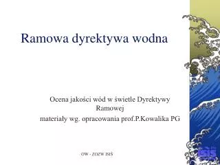 ramowa dyrektywa wodna