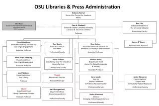 Faye A. Chadwell Donald &amp; Delpha Campbell University Librarian &amp; OSU Press Director Professor