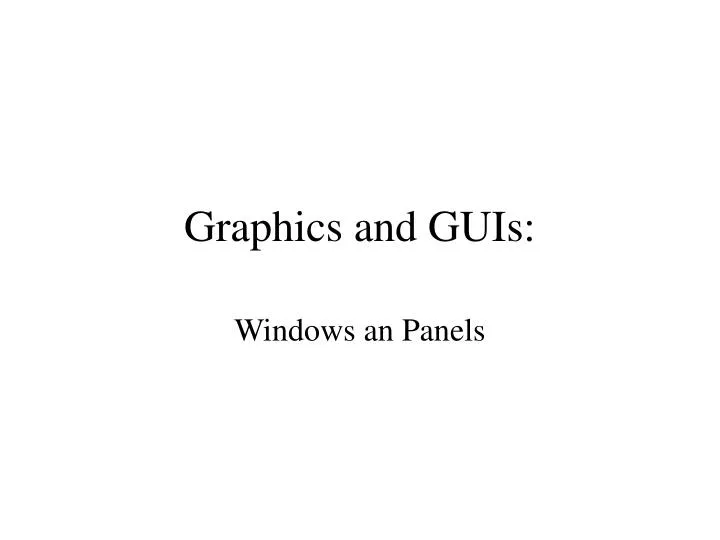 graphics and guis