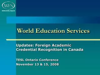 World Education Services