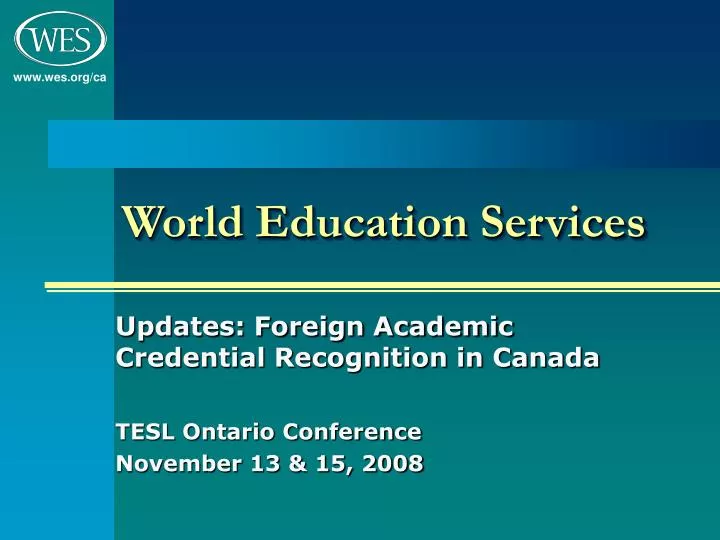 world education services