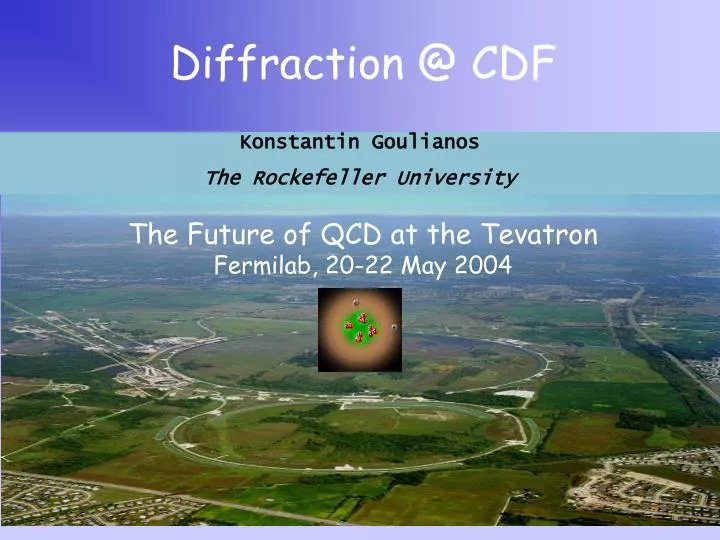 diffraction @ cdf