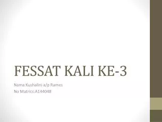fessat kali ke 3