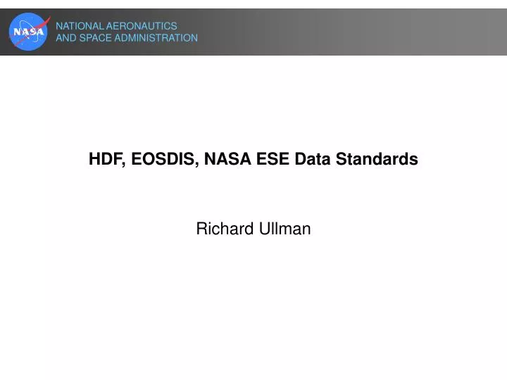 hdf eosdis nasa ese data standards