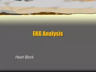 EKG Analysis