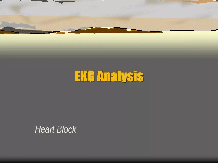 ekg analysis