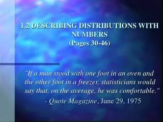1 2 describing distributions with numbers pages 30 46