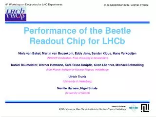 Performance of the Beetle Readout Chip for LHCb