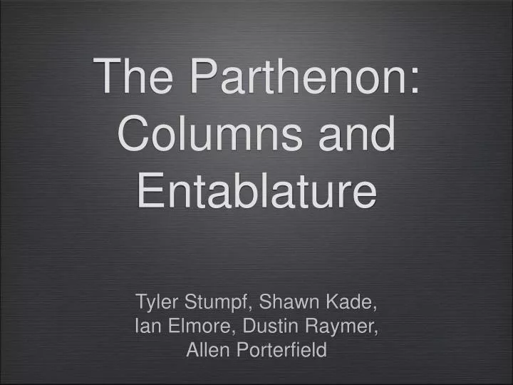 the parthenon columns and entablature