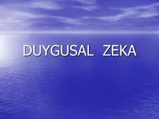 duygusal zeka