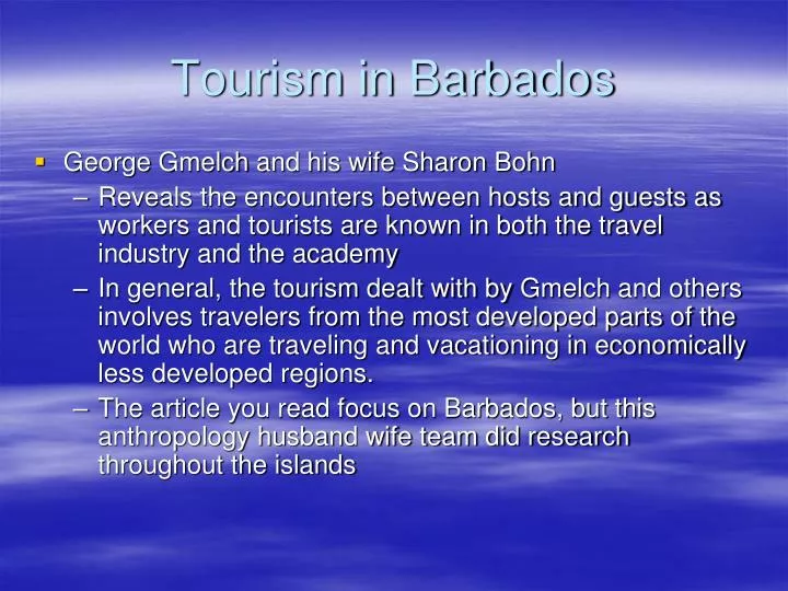 tourism in barbados
