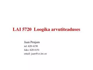 lai 5720 loogika arvutiteaduses