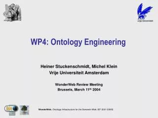 WP4: Ontology Engineering
