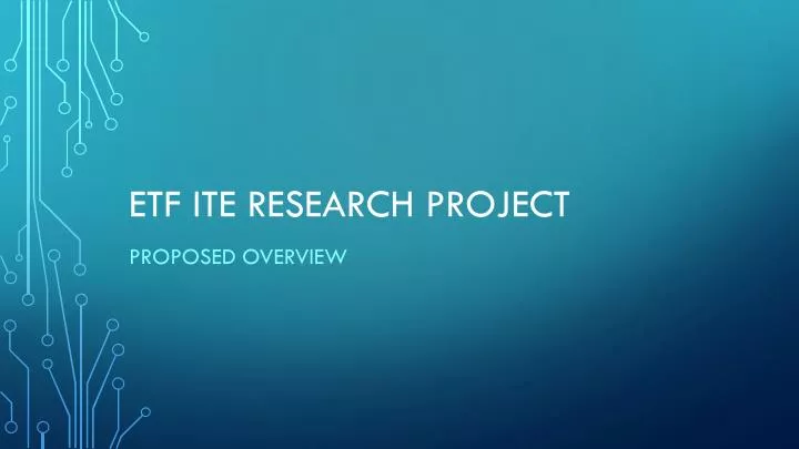 etf ite research project