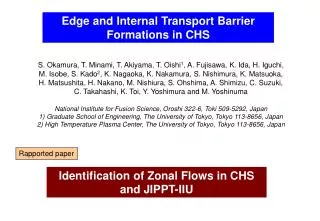 Edge and Internal Transport Barrier Formations in CHS
