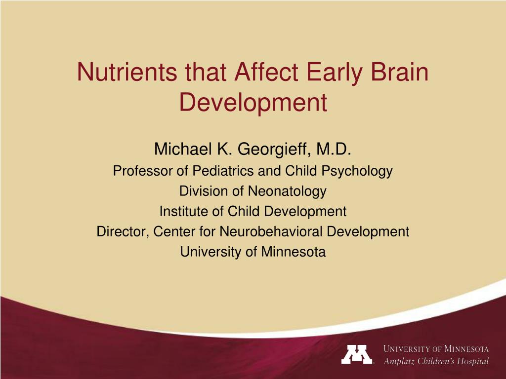 PPT - Nutrients that Affect Early Brain Development PowerPoint ...