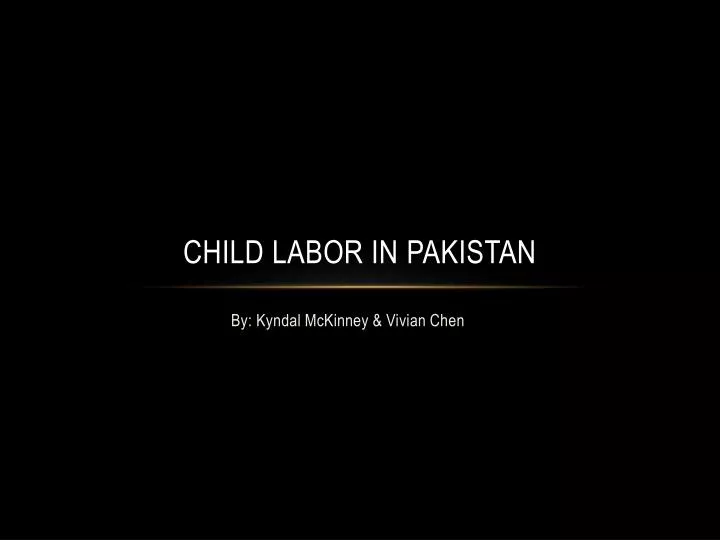 child labor in pakistan