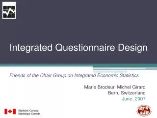 integrated questionnaire design