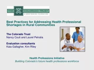 Best Practices for Addressing Health Professional Shortages in Rural Communities