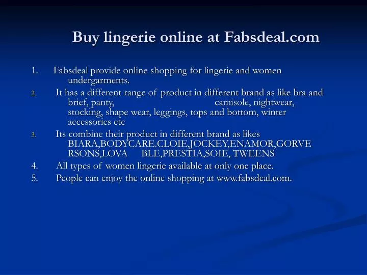 buy lingerie online at fabsdeal com